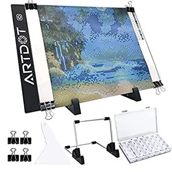 【中古】【輸入品・未使用】ARTDOT (アートドット) A3 & A4 ライトパッド ダイヤモンドペインティング用 USB電源 ライトボードキット 明るさ調節可能 取り外し可能なス
