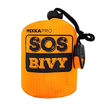 【中古】【輸入品・未使用】MEKKAPRO SOS 緊急防寒 ビビー スリーピングバッグ サバイバルホイッスル付き サバイバルビビーサック マイラー緊急ブランケット