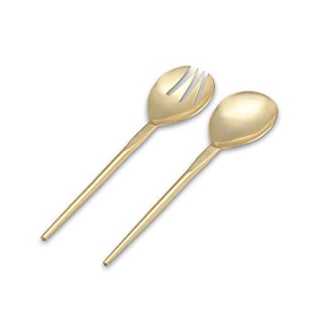 【中古】【インポート品・未当て嵌める】今日このごろのサービング 一皿分の料理用民俗音楽一般教養 ステンレス鋼スチール写真 勝手もと サラダ菜サーヴァー サラダトング 12in サービングスプーンと民俗音楽