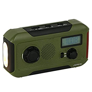 【中古】【輸入品・未使用】ZEPEAL ゼピール 充電式ライトシリーズ2200mAh 手回し充電ラジオライト スマホ充電 グリーン DJL-H363