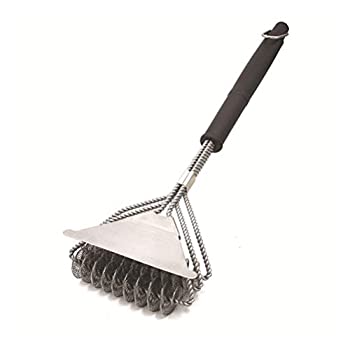 【中古】【輸入品・未使用】WeTest グリルブラシとスクレーパー 3イン1 剛毛フリー BBQクリーニングブラシ 完璧な18インチステンレススチールツール あらゆるグリルタイプに