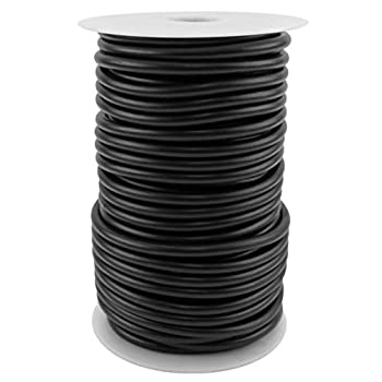 【中古】【インポート品・未当てはめる】CleverDelights ブラックソリッドラバーコード - 10フート - 5粍 (3/16in) ラウンド - クラフトビーズジュエリーネックレス