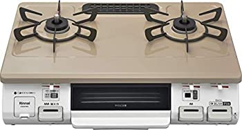 【中古】【輸入品・未使用】リンナイ「温度調節機能付き」 幅約60cm 片面焼グリル 左強火力 プロパン用 KG64TW2L/LP ピュアベージュ