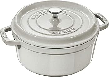 【中古】【インポート品・未当て嵌める】Staub 鋳鉄 2.75クオート ラウンドココット 白いことトリュフ