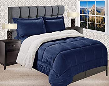【中古】【インポート品・未当てはめる】Elegant Comfort 掛け布団3点書き割り 割り増し金性質 朦朦たる マイクロミンクのコート シェルパ裏地 リヴァーシブル 人工綿毛 マイクロスエードクロス フルサイズ ネ