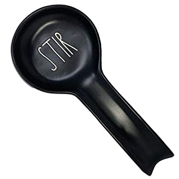 【中古】【輸入品・未使用】Rae Dunn%ﾀﾞﾌﾞﾙｸｫｰﾃ%Stir%ﾀﾞﾌﾞﾙｸｫｰﾃ% スプーンレスト - マゼンタのブラック職人コレクション - キッチンに加えるのに最適!美しいブラックカラー｜ムジカ＆フェリーチェ店