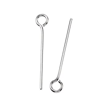 【中古】【輸入品・未使用】Pandahall ステンレススチール製ピン。 Eye Pins 3/4 Inch (20mm) ブラック STAS-D448-A-021P-Yilisi