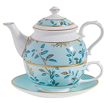 【中古】【インポート品・未当て嵌める】連合王国 Fortnum \u0026 Mason [フォートナム＆メイソン] カメリア \u0026 鳥類 ティーフォーワン 一人用 ティーポット \u0026 紅茶優勝杯 書き割り 連合王国製 Camel