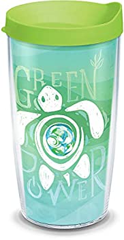 【中古】【輸入品・未使用】Tervis 断熱タンブラー ラップとライムグリーンの蓋付き 16oz 1350841｜ムジカ＆フェリーチェ店