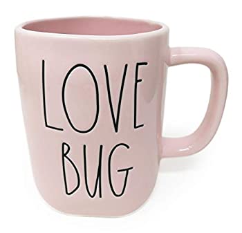 【中古】【輸入品・未使用】Rae Dunn「LOVE BUG」マグ - オールサイドピンク - セラミック - とてもレア! バレンタインデーのギフトに最適です。