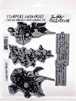 【中古】【インポート品・未当て嵌める】Tim Holtz Cling Stamps 7%ﾀﾞﾌﾞﾙｸｫｰﾃ%X8.5%ﾀﾞﾌﾞﾙｸｫｰﾃ%-Flower Shop