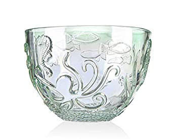 【中古】【輸入品・未使用】Godinger ラウンドサラダサービングボウル 大皿 - グリーン 玉虫色