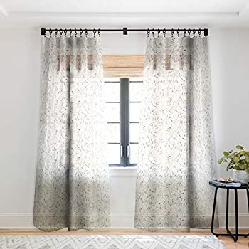 【中古】【輸入品・未使用】Deny Designs Iveta Abolina Floral Goodness シアー ウィンドウカーテン 50インチ x 84インチ ホワイト｜ムジカ＆フェリーチェ店