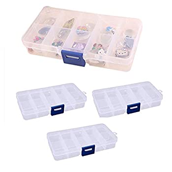 【中古】【インポート品・未当て嵌める】GBSTORE プラスチックジュエリーオーガナイザーボックス 澄み切ったプラスチックコンテナストレージ 合わせる能力のあるなモビール式中仕切り付き添い人 ビーズ/宝飾品/釣