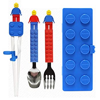 【中古】【輸入品・未使用】KidsOne Oxford Block Chopsticks case set オクスフォード ブロック箸ケースセット [並行輸入品] (blue/ブルー)