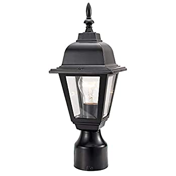 【中古】【インポート品・未当て嵌める】Design House 507509 Maple Street Outdoor Post-Light%ｶﾝﾏ% 16-Inch by 6-Inch%ｶﾝﾏ% Black Die-Cast Aluminum