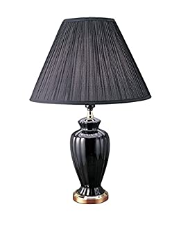 【中古】【インポート品・未当て嵌める】Ore Internationalセラミックテーブルランプ One Size 黒いこと 6118BK