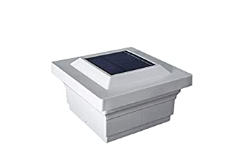 【中古】【輸入品・未使用】Classy Caps SL075W 5x5 Magestic Solar Post Cap - 2 Pack/White|ムジカ&フェリーチェ店