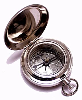 【中古】【インポート品・未当て嵌める】1.75?%ﾀﾞﾌﾞﾙｸｫｰﾃ%クラシックポケットアンティークスタイルキャンプコンパスクローム