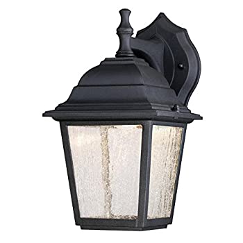 【中古】【輸入品・未使用】Westinghouse 6400100 LED Wall Lantern%ｶﾝﾏ% Black Finish on Cast Aluminum with Seeded Glass Panels [並行輸入品]
