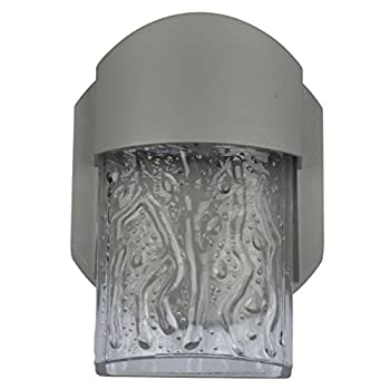 【中古】【輸入品・未使用】Access Lighting 20043LEDDMG-SAT/CLR ミスト - 5.8インチ 14.7W 1 LED マリングレード 屋外壁取り付け用燭台 サテンニッケル仕上げ クリアガラ