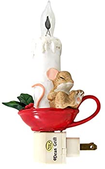 【中古】【輸入品・未使用】Sleepingマウスby Candlelight 7インチ樹脂ガラスSwivelプラグインHoliday壁ナイトライト