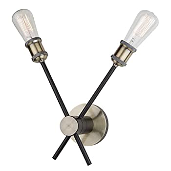【中古】【輸入品・未使用】Artcraft Lighting Artcraft AC10781BK レストレーション2灯壁マウント Tribecaコレクション ブラック仕上げ 12インチ フリーサイズ マットブラ