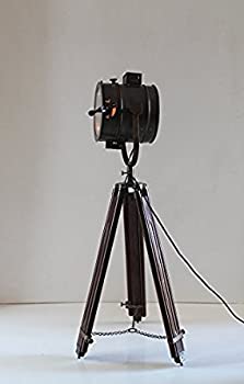 【中古】【インポート品・未当て嵌める】ヴィンテージMarine三脚立ち会い場照明ランプ???Industrial Expresso /赤銅色