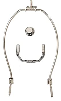 【中古】【インポート品・未当て嵌める】20糎 Regular Weight Lamp Harp%ｶﾝﾏ% Finial and Harp Base Set%ｶﾝﾏ% Polished Nickel Finish
