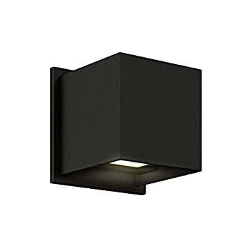 【中古】【輸入品・未使用】DALS Lighting LEDWALL001D-BK 4インチ正方形ディレクショナルインドア/アウトドアLED壁取り付け用燭台、ブラック