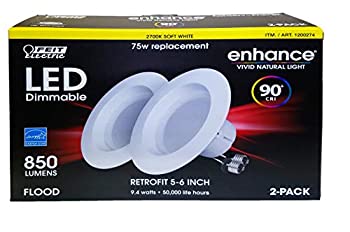 【中古】【輸入品・未使用】Feit Enhance 90?+ CRI 75?W交換用調光機能付き2700?Kソフトホワイト5???to 15.24?CM LEDレトロフィットキット、2?- Pack｜ムジカ＆フェリーチェ店