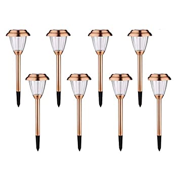 【中古】【輸入品・未使用】voona Solar Lights Outdoor Pathway - 8 Pack Copper Garden Walkway Lights Solar Powered Waterproof Outdoor Lights for Garden%カンマ% Lawn%カ画像