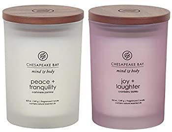 【中古】【輸入品・未使用】Chesapeake Bay キャンドル 香り付きキャンドル 平和 穏やか 喜びと笑い M (2個パック)