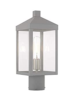 【中古】【インポート品・未当てはめる】Livex Lighting 20590-80 ノース薄墨色 1 Lt アウトドアポストトップランタン 15.25x6.25x6.25