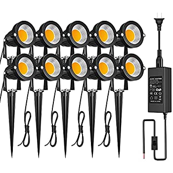 【中古】【輸入品・未使用】ZUCKEO 5W LED Landscape Lights with Transformer 12V 24V Waterproof Garden Pathway Lights Warm White Walls Trees Flags Outdoor Spotlight画像