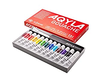 【未当て嵌める】【中古】クサカベ アクリル繊維ガッシュ アキーラガッシュ 13色仕掛ける 11ml(4号)