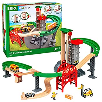 【中古-人並み外れたに似つかわしい】BRIO ( ブリオ ) WORLD ウェアハウスレールセット 客体馬齢 3歳~ ( 路面電車 手あそび 木製 軌跡 ) 33887