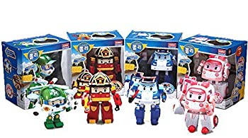 【未当て嵌める】【中古】Robocar Poli Deluxe Transformer Toy 4 Set