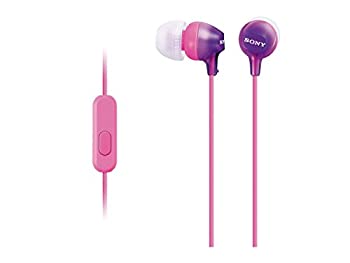 【未使用】【中古】ソニー イヤホン MDR-EX15AP : カナル型 リモコン・マイク付き バイオレット MDR-EX15AP V