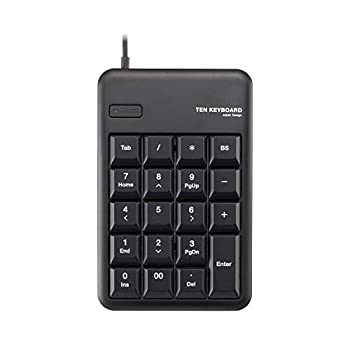 【未当て嵌める】【中古】エレコム テンキー 有線 メンブレン M大いさ USB界面付 RoHS言いつける標準尺度 黒いこと TK-TCM012BK/RS パソコン・周辺機器-テンキー