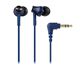 【未使用】【中古】audio-technica カナル型イヤホン ブルー ATH-CK350M BL