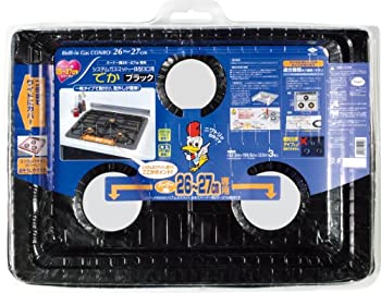 【未使用】【中古】東洋アルミ ガスコンロの油汚れ対策に シスシテムガスマット 一体型3口用 でかブラック 2240