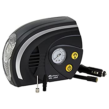 【未使用】【中古】メルテック エアーコンプレッサー(自動車/バイク/ボール) 最高圧力700kpa DC12Vソケット Meltec ML-260 LEDライト付き｜ムジカ＆フェリーチェ店