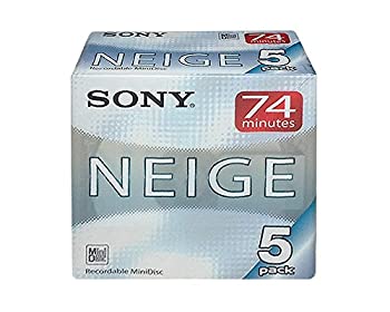 【中古-人並み外れたに好いたらしい】SONY 吹き込み用MD(ミニレコード盤) Neige ネージュ 74分 5枚 5MDW74NEB