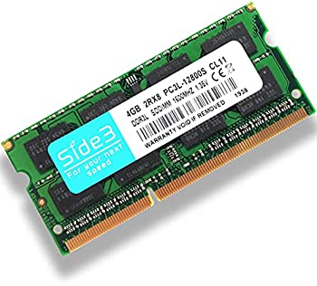 【未使用】【中古】Side3 ノートパソコン用 メモリ DDR3L-1600 PC3L-12800 サムスン製 メモリチップ 搭載 増設メモリ 204pin (4GB x 1)