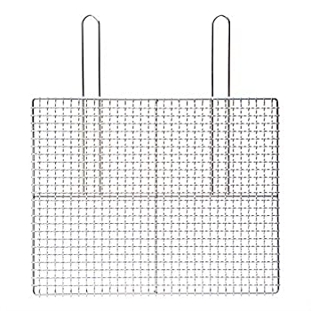 【中古】遠藤商事 業務用 焼物網 タフロス 45号 ダブル取手 (鉄・クロームメッキ) 日本製 DTH05045