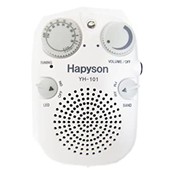 【未使用】【中古】ハピソン(Hapyson) LEDライト付き防水ラジオ ホワイト YH-101-W