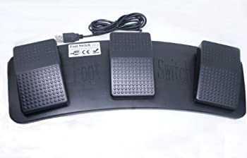 【未使用】【中古】PCでの作業効率化 足で踏む明けで簡単にカットできる ショートカットペダル(トリプル)