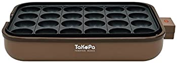 【中古-非常に良い】APIX たこ焼き器 【TaKoPa】 24穴 平面プレート・レシピ付き ブラウン ATM-024-BR