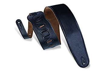 【中古】【輸入品・未使用】Levy's Leathers ガーメントレザーベースギターストラップ 標準 M4GF-BLK
